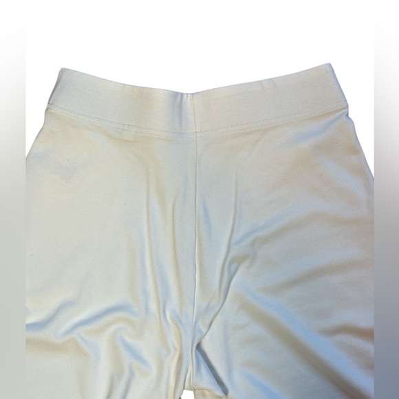 Max Studio London high rise Wide-Leg Cream stretch knit culottes pockets - Picture 5 of 8